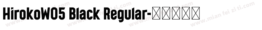 HirokoW05 Black Regular字体转换